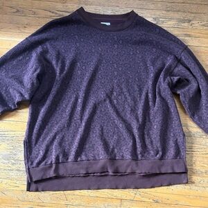 American Eagle purple animal print oversized sweatshirt